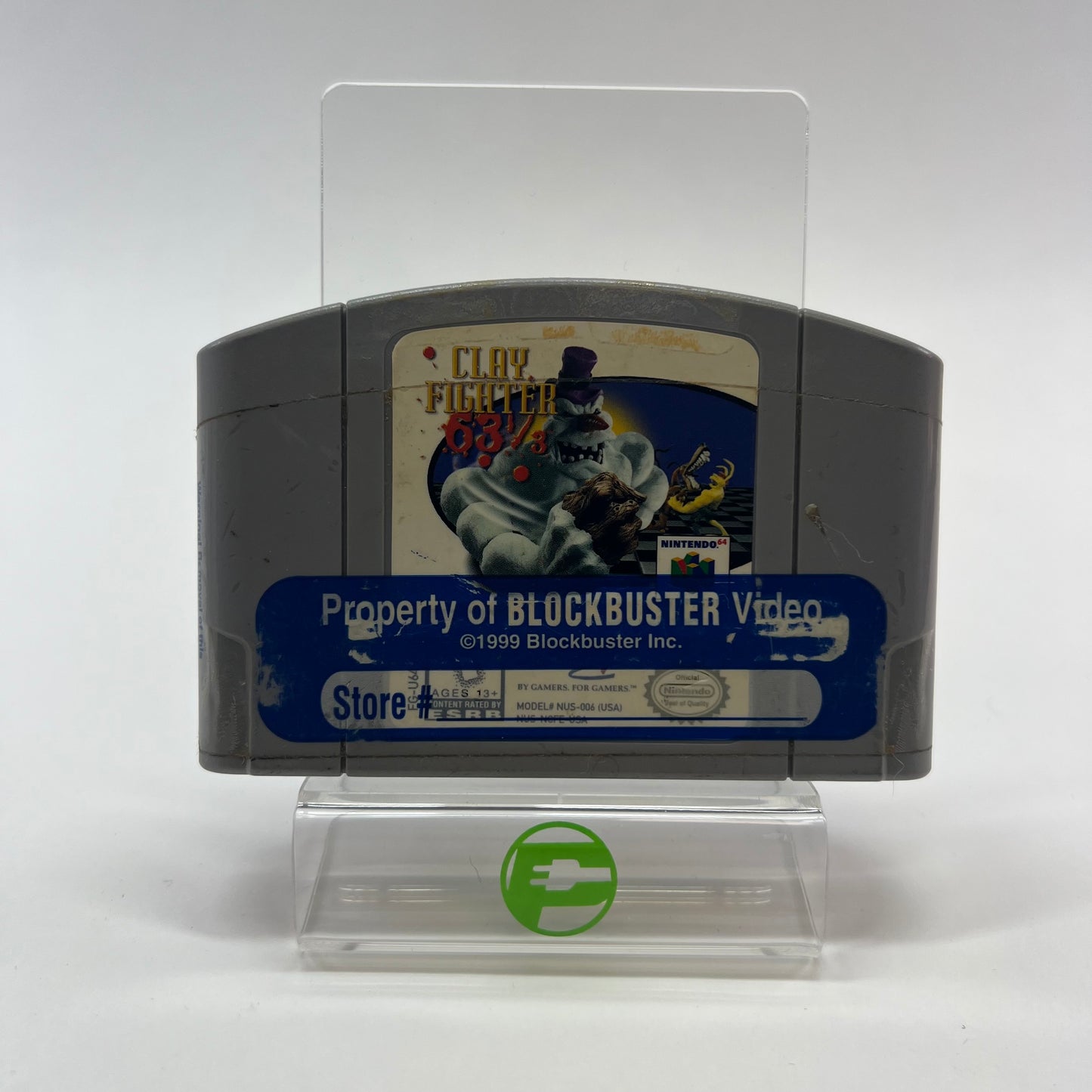 Clay Fighter 63 1/3 (Nintendo 64, 1997) Cartridge Only