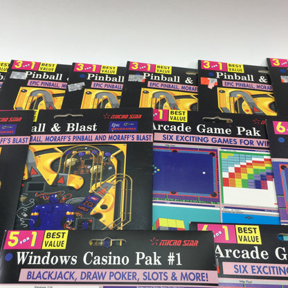 New lot of 15 MicroStar 3 1/2 Disc Games [Pinball and Blast, and More]
