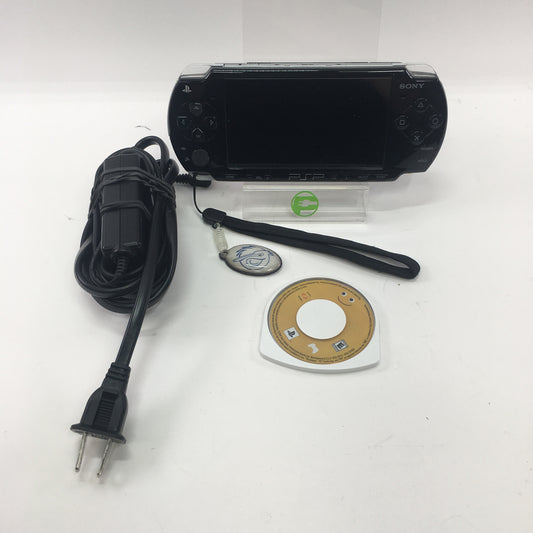 Sony Playstation Portable PSP PSP-2001 Black w OEM Charger Loco Roco 2