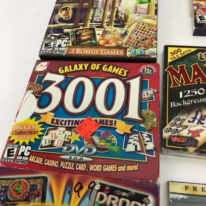 Lot of 9 Find-It, Multi-Game Packs for PC [Luxor, Mahjongg, Atari2600 and More]