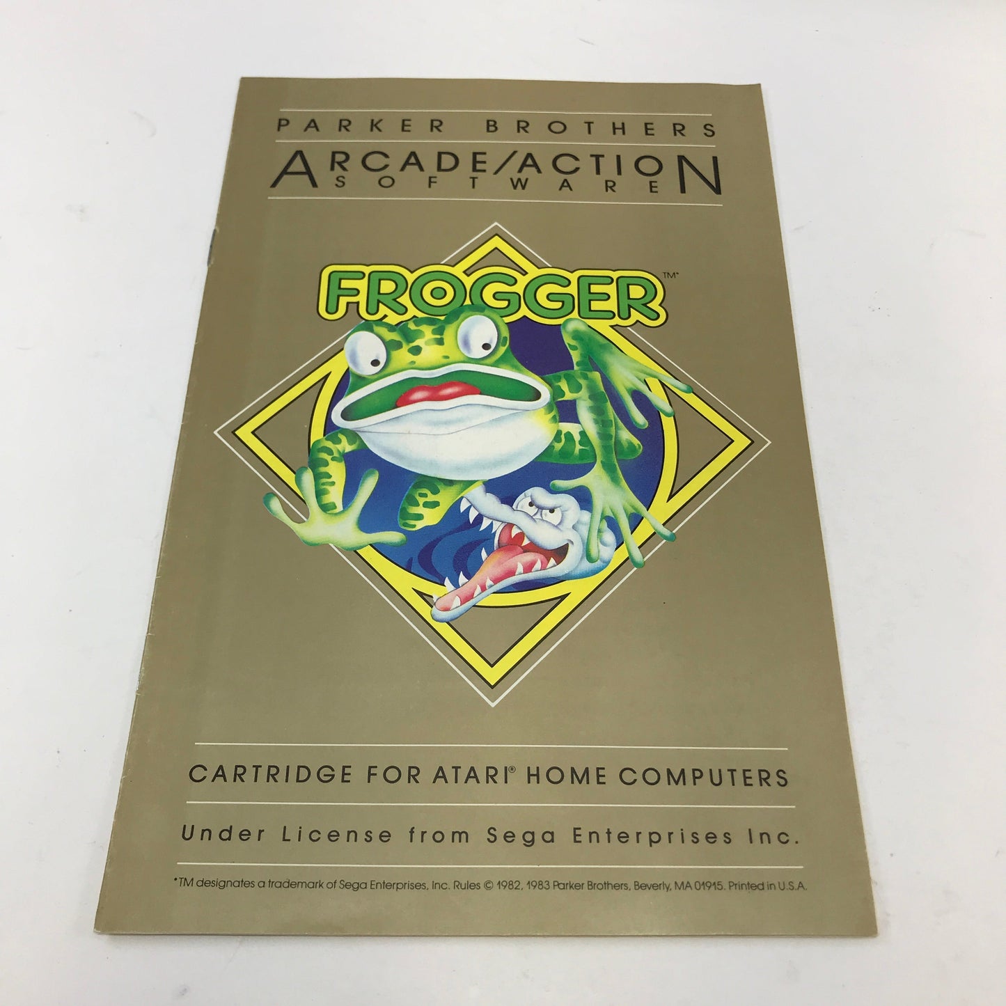 Frogger (Atari 400, 1979) Cartridge and Manual Only