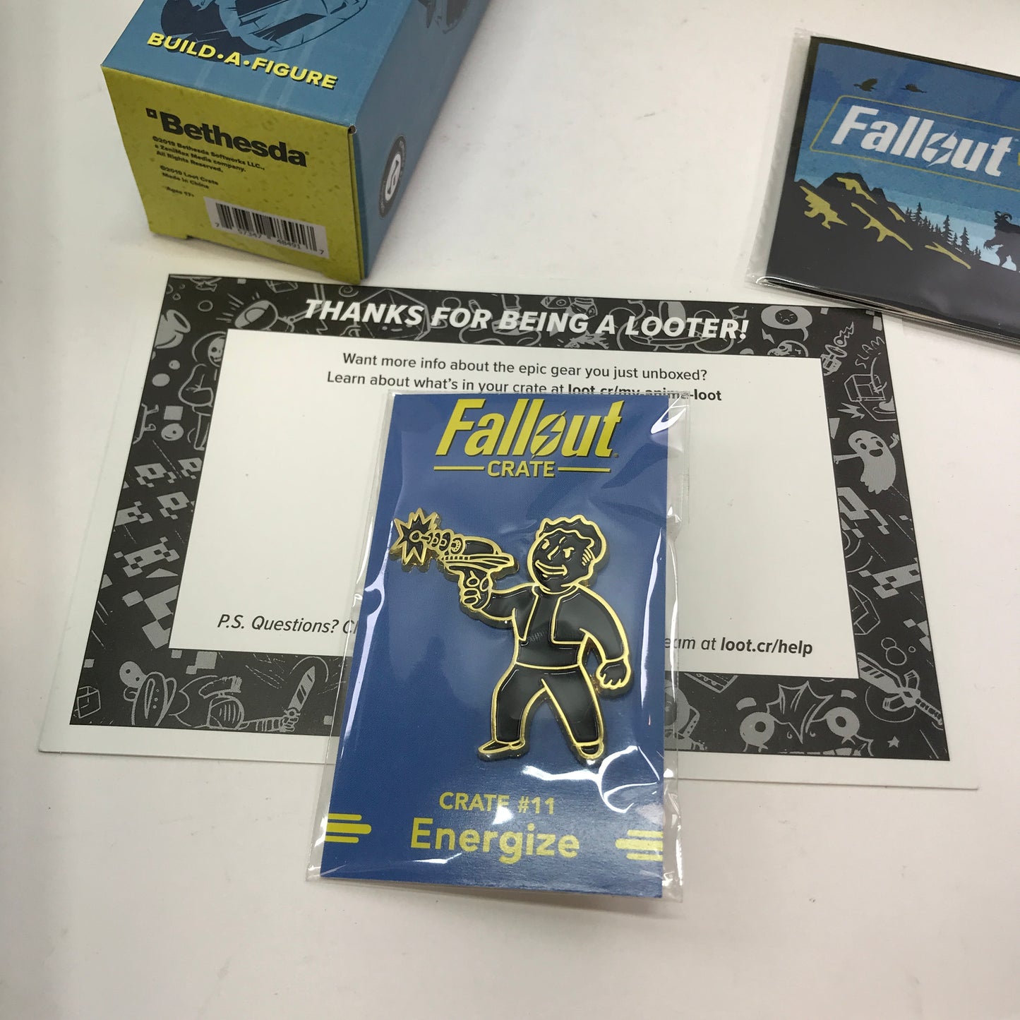 Fallout Loot Crate #11 Energize Partially Missing Patch Set w All Other Inserts