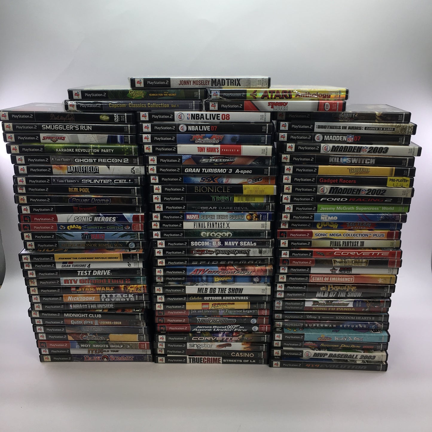 Lot of 79 Sony PlayStation 2 PS2 Games [Call of Duty, Kingdom Hearts and More]