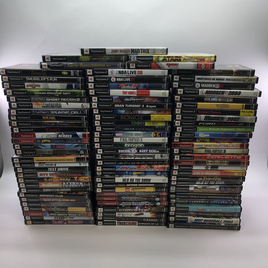 Lot of 79 Sony PlayStation 2 PS2 Games [Call of Duty, Kingdom Hearts and More]