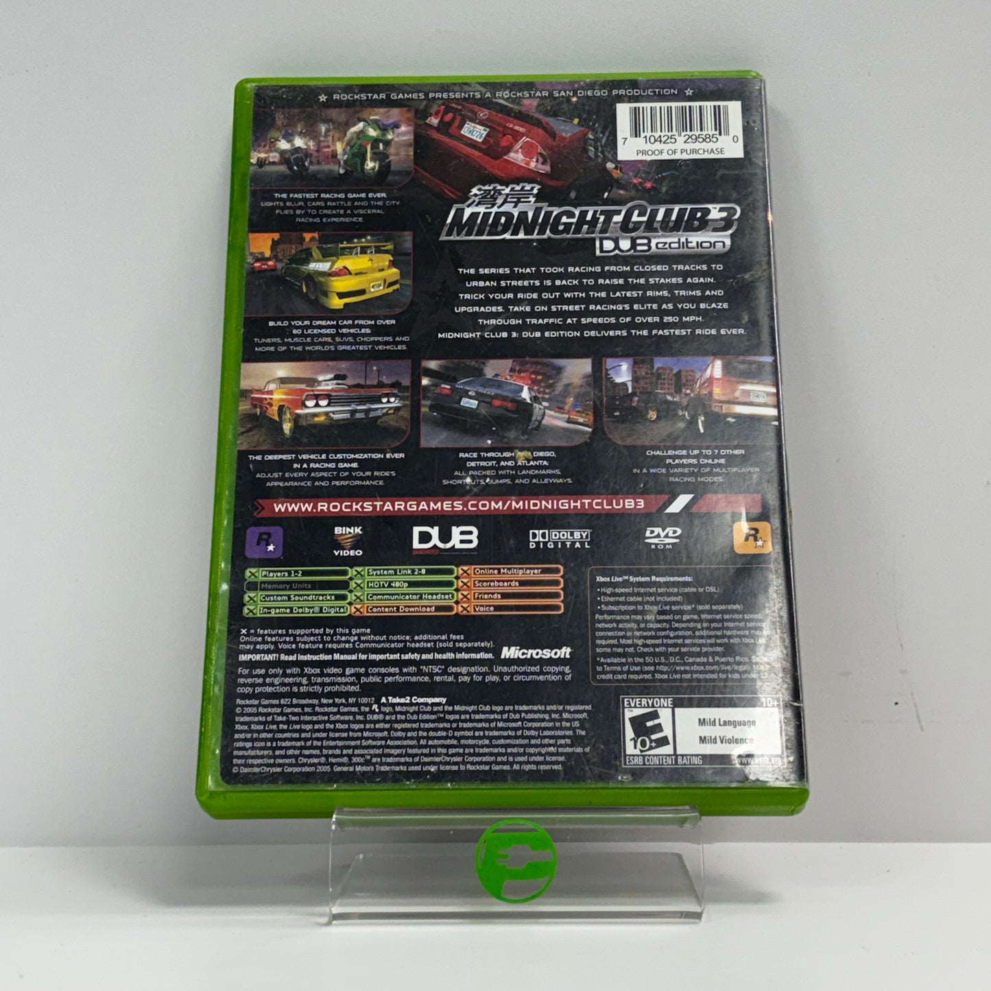 Midnight Club 3 Dub Edition (Microsoft Xbox, 2005)