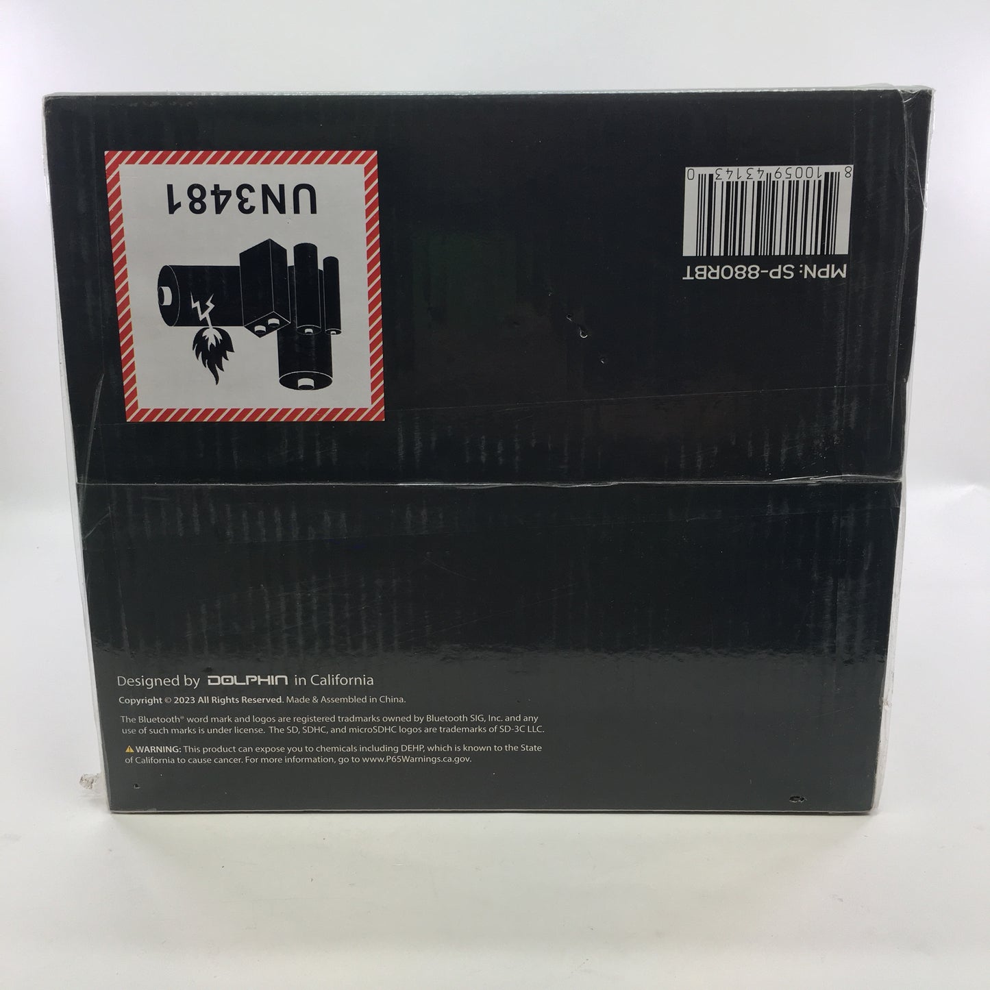 New Dolphin Bocina 8" Rechargeable Party Speaker Black SP-880RBT
