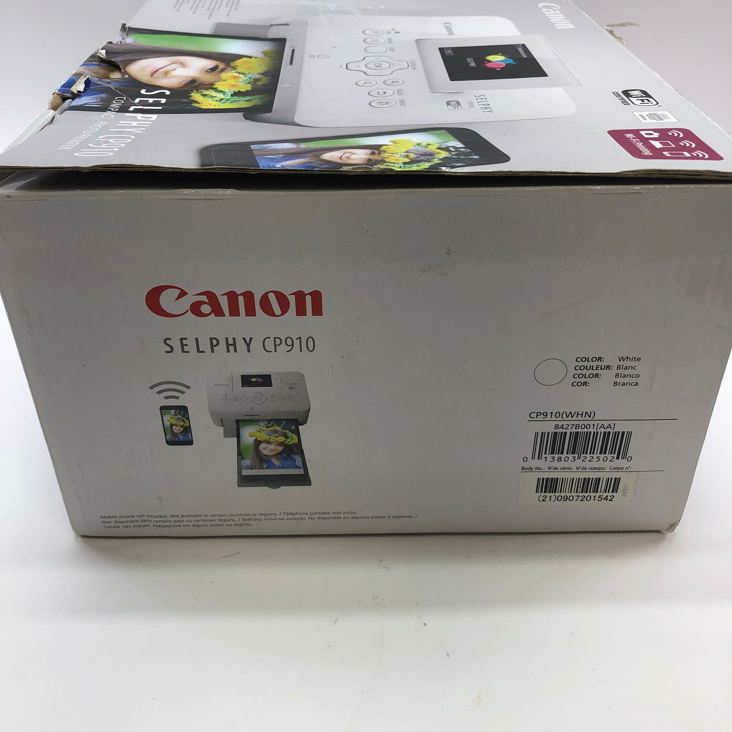 Canon Selphy cp910 Compact Photo Printer w Photo Paper, No Power Cord READ