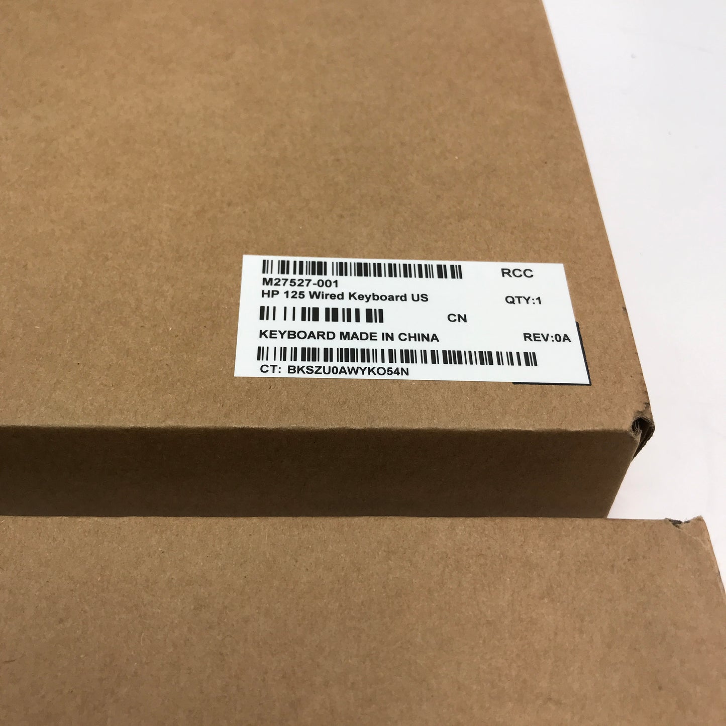 New HP 125 Wired Keyboard US TPA-D005K Lot of 2 HP Wired Keyboards