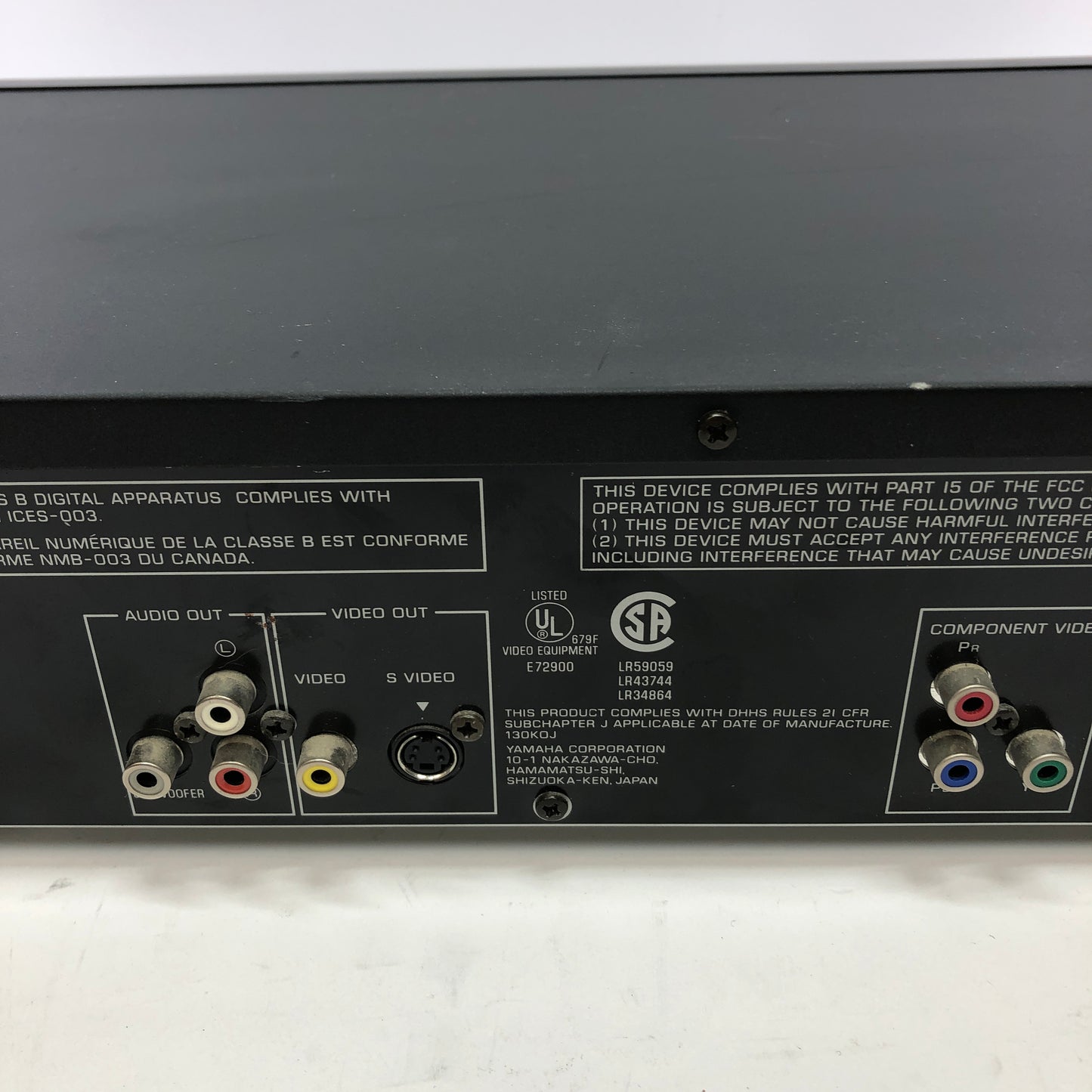 Yamaha DV-S5270 Natural Sound DVD/ Video CD/ CD Player w/ Remote