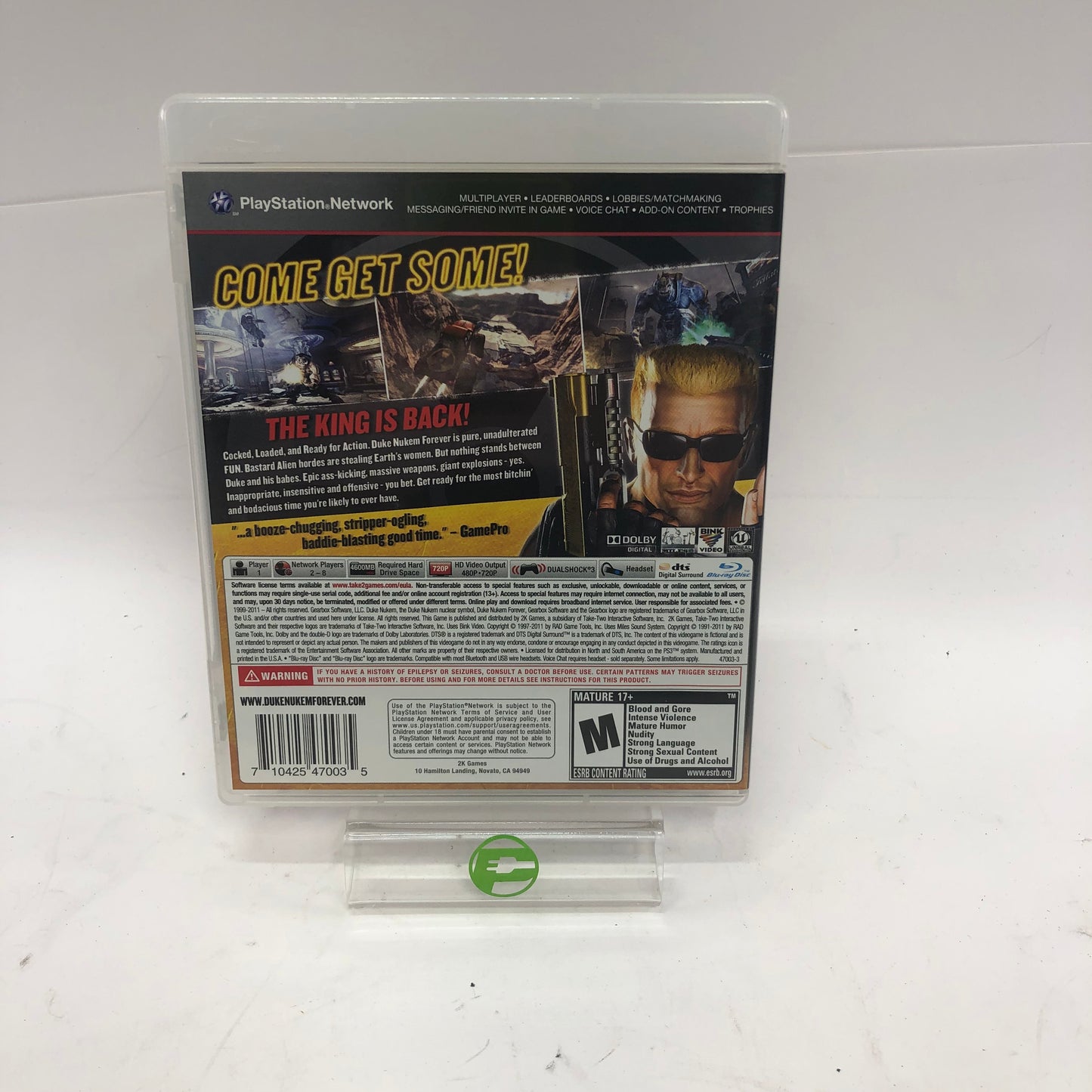 Duke Nukem Forever (Sony PlayStation 3 PS3, 2011) CIB w 3D Glasses