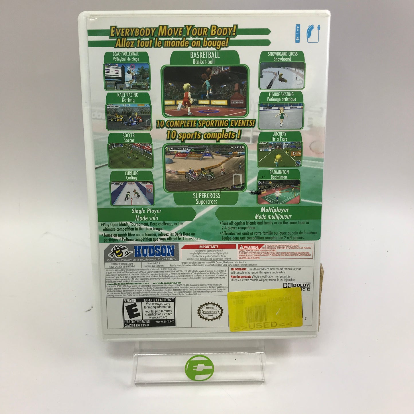 Deca Sports (Nintendo Wii, 2008) Complete in Original Box w Manual CIB