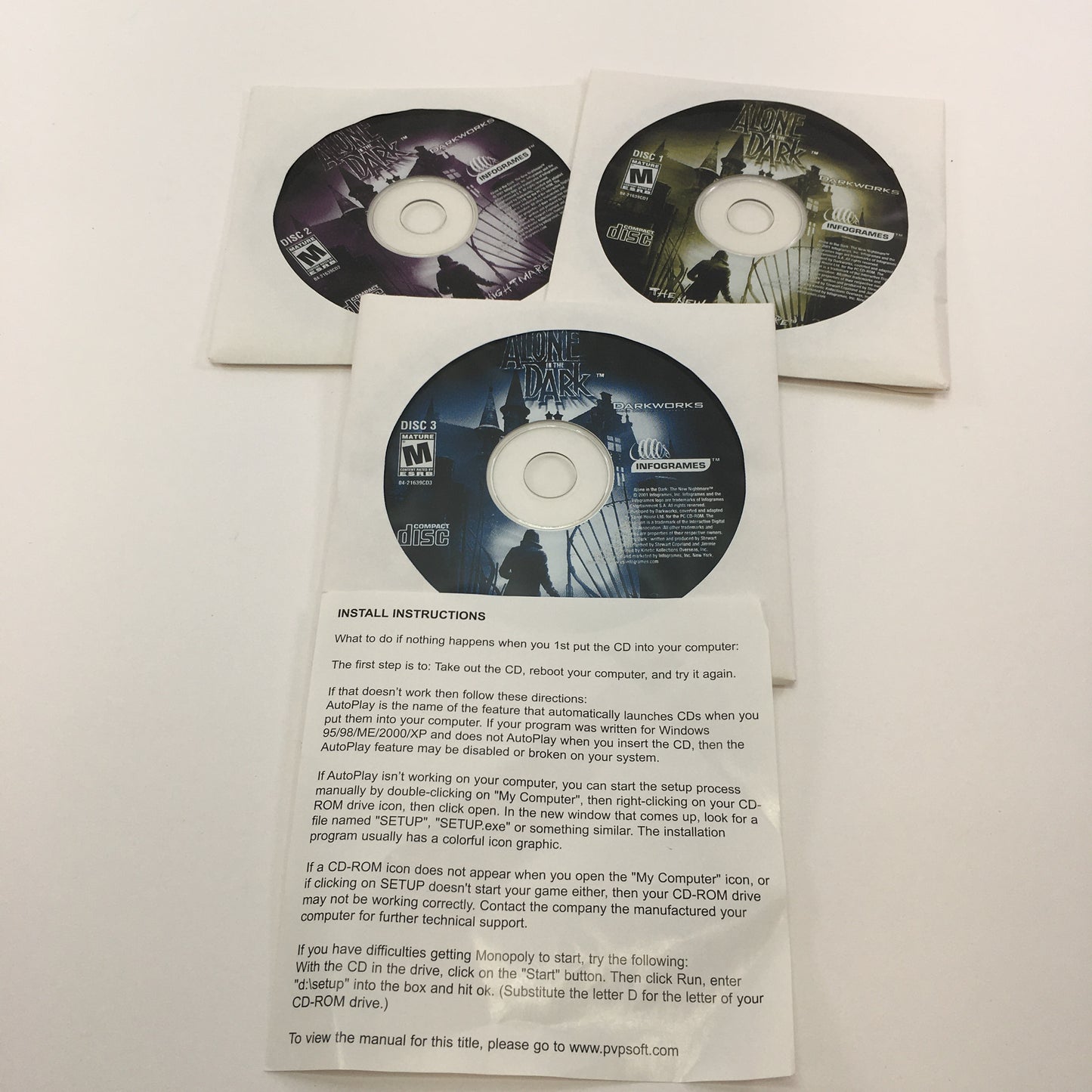 Alone in the Dark The New Nightmare (PC, 2000) in Original Box