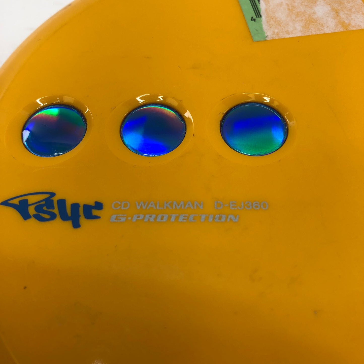 Sony D-EJ360 CD Walkman Yellow PSYC Tested and Working G-Protection