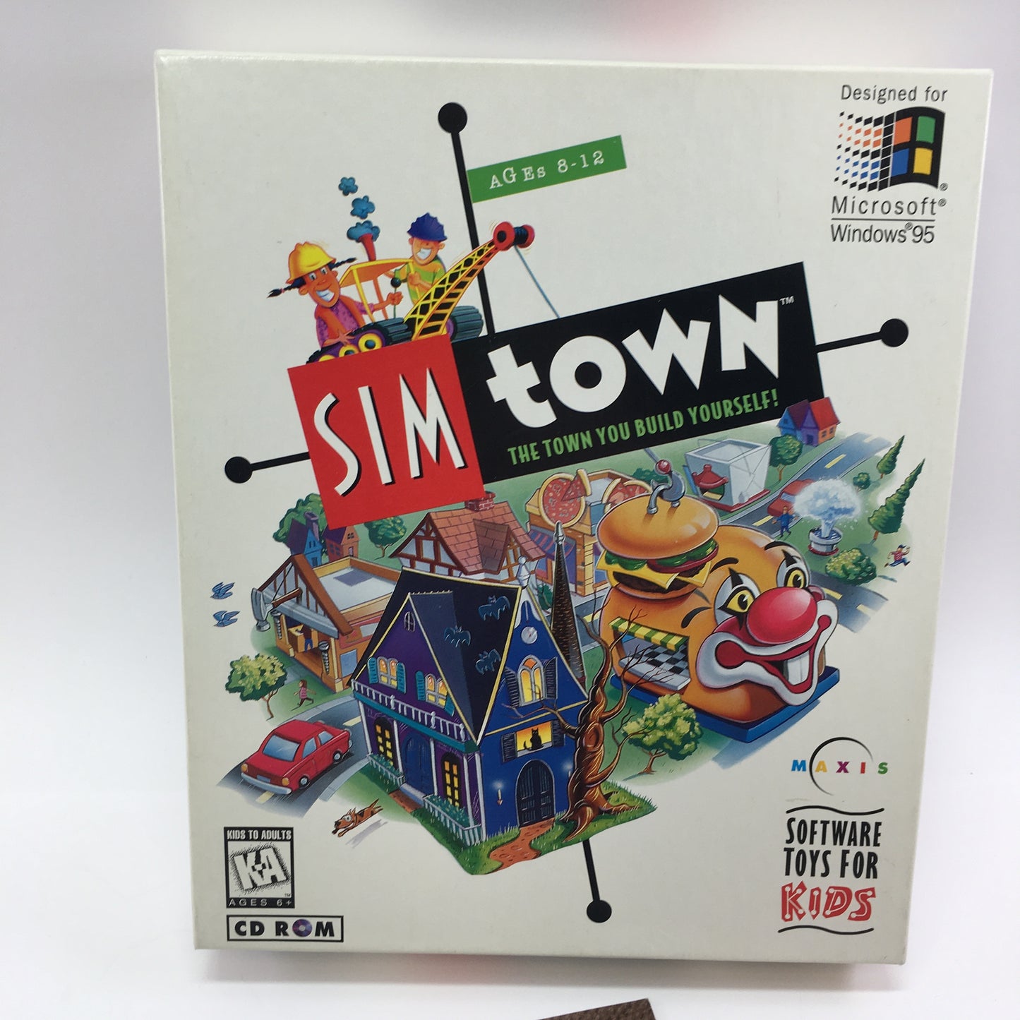 Sim Town (PC, 1994) Complete in Original Box CIB Designed for Windows 95