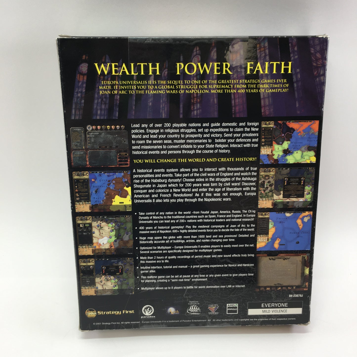 New Europa Universalis II (PC, 2001) Factory Sealed Big Box PC Game