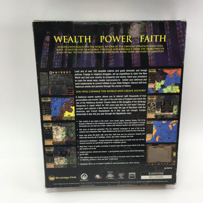 New Europa Universalis II (PC, 2001) Factory Sealed Big Box PC Game