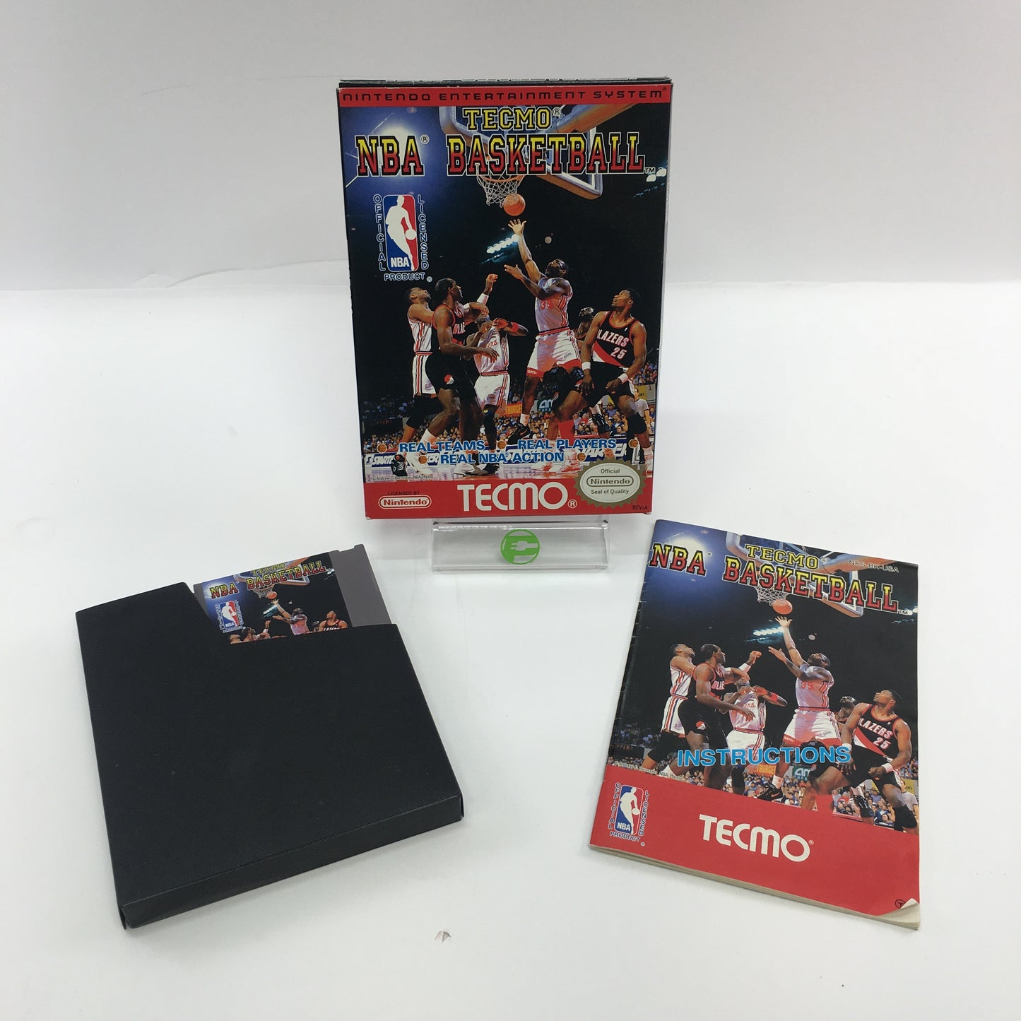 Tecmo NBA Basketball (Nintendo NES, 1992) Tested Original Box w Manual
