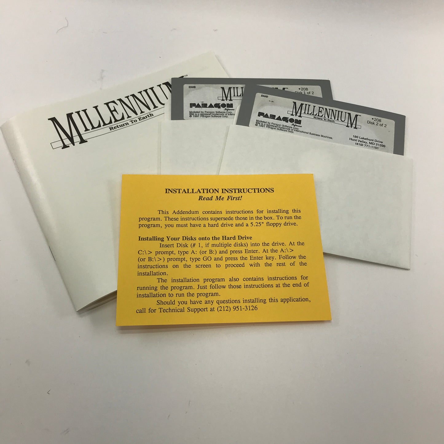 Millennium Return To Earth (PC, 1991) Complete in Original Box w/ Inserts, CIB