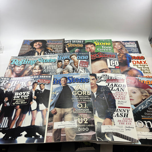 Lot of 12 RollingStones Magazines From The year 2000