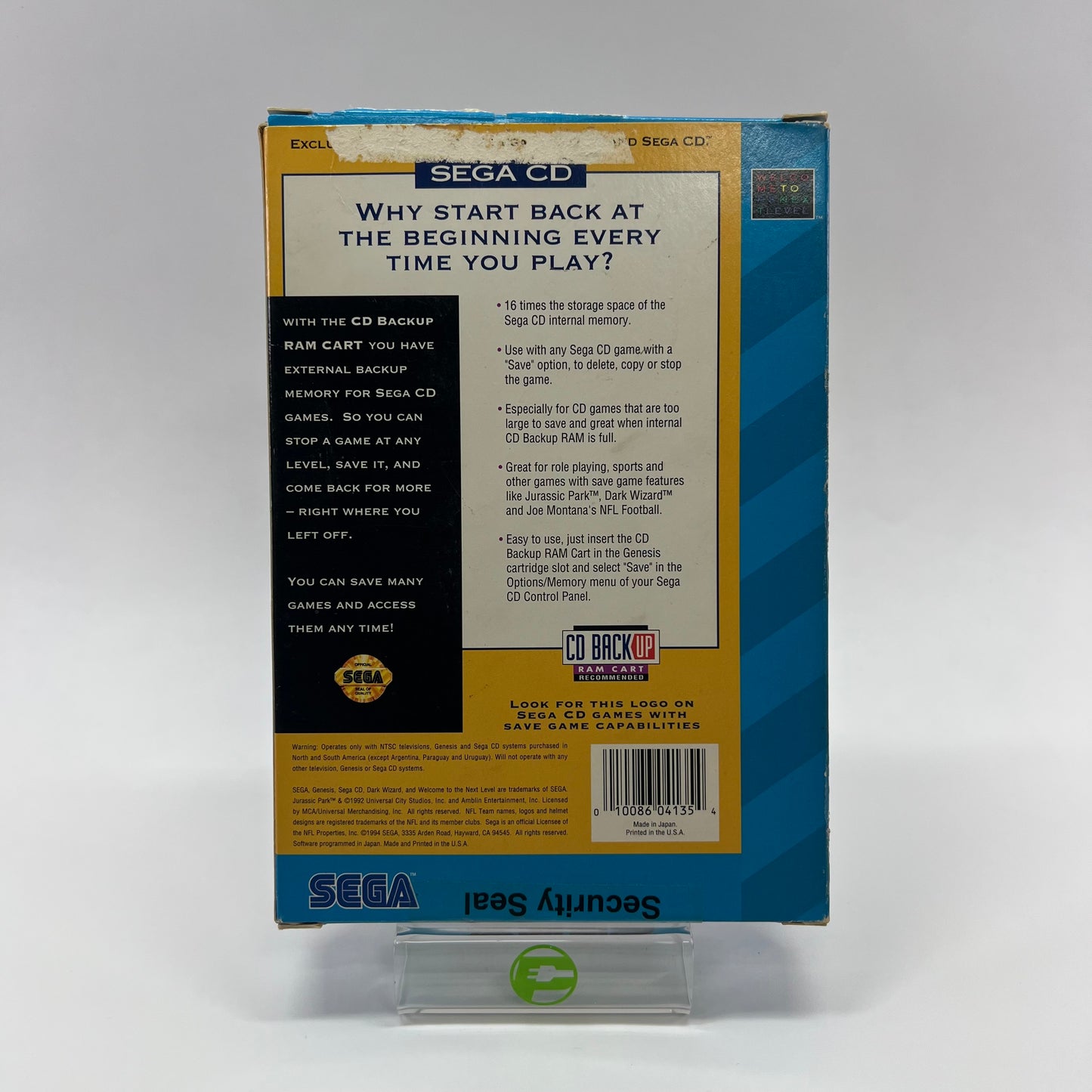 Backup RAM Cart (Sega CD, 1994)