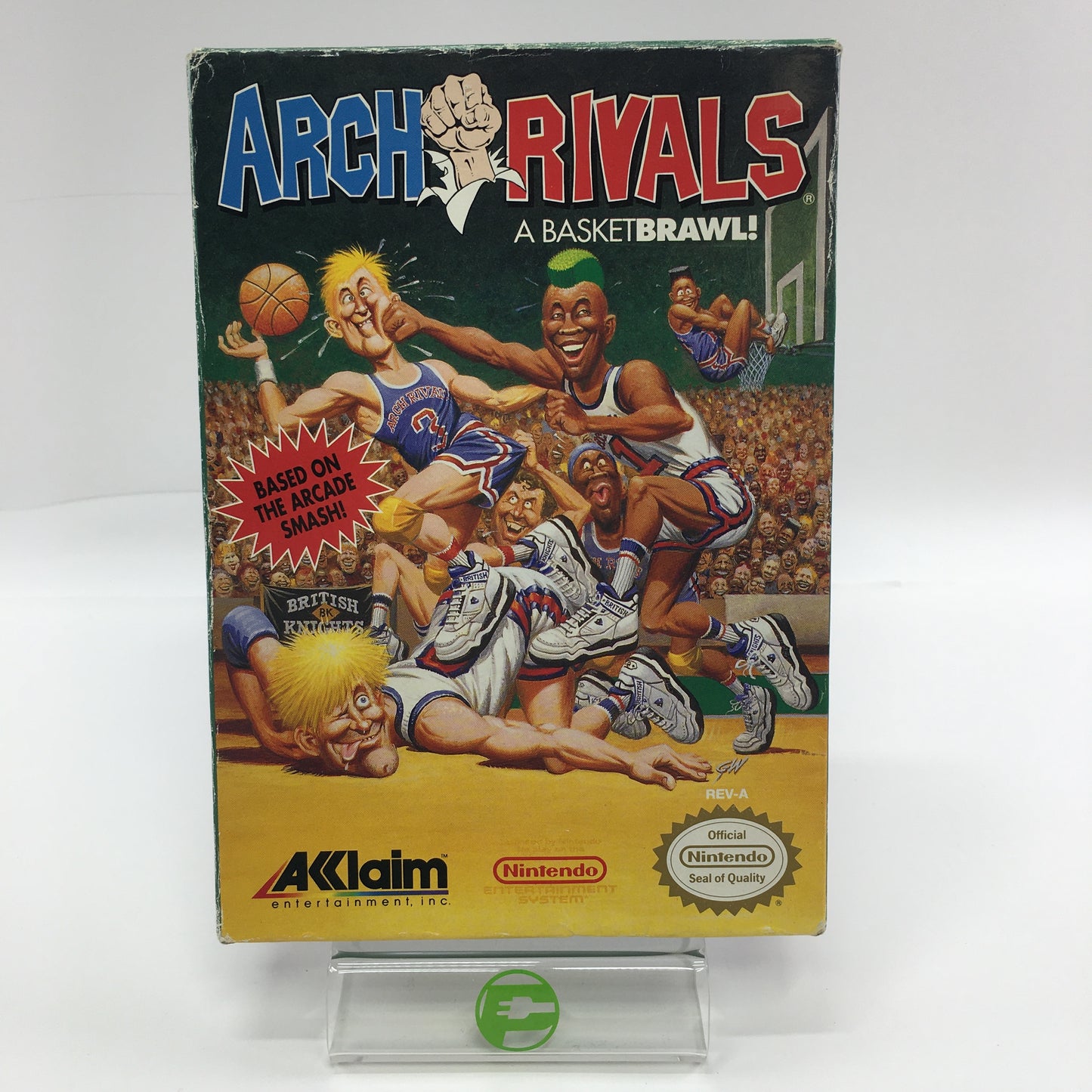 Arch Rivals (Nintendo NES, 1990) Tested CIB Original Box and Rare Poster