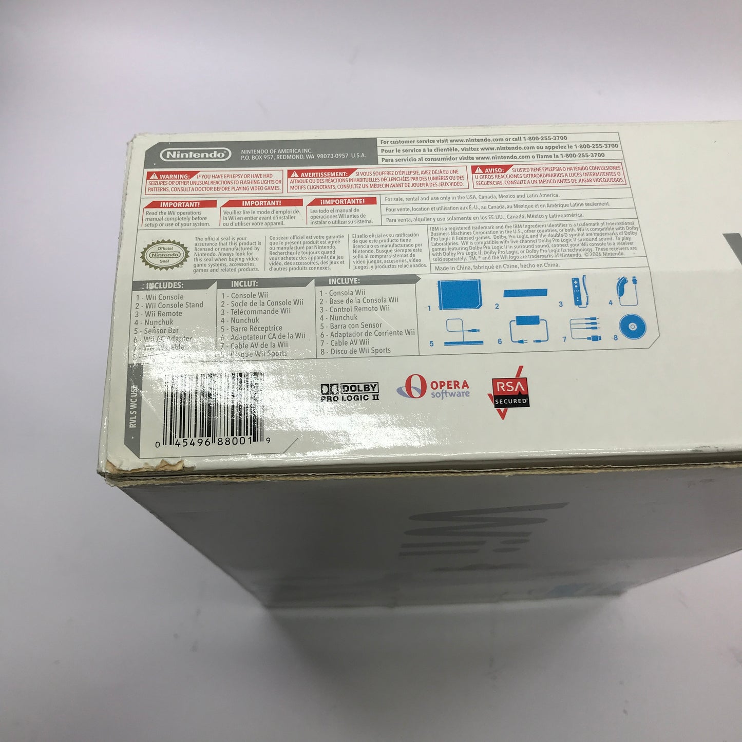 Nintendo Wii Video Game Console RVL-001 White w WiiSports Game CIB