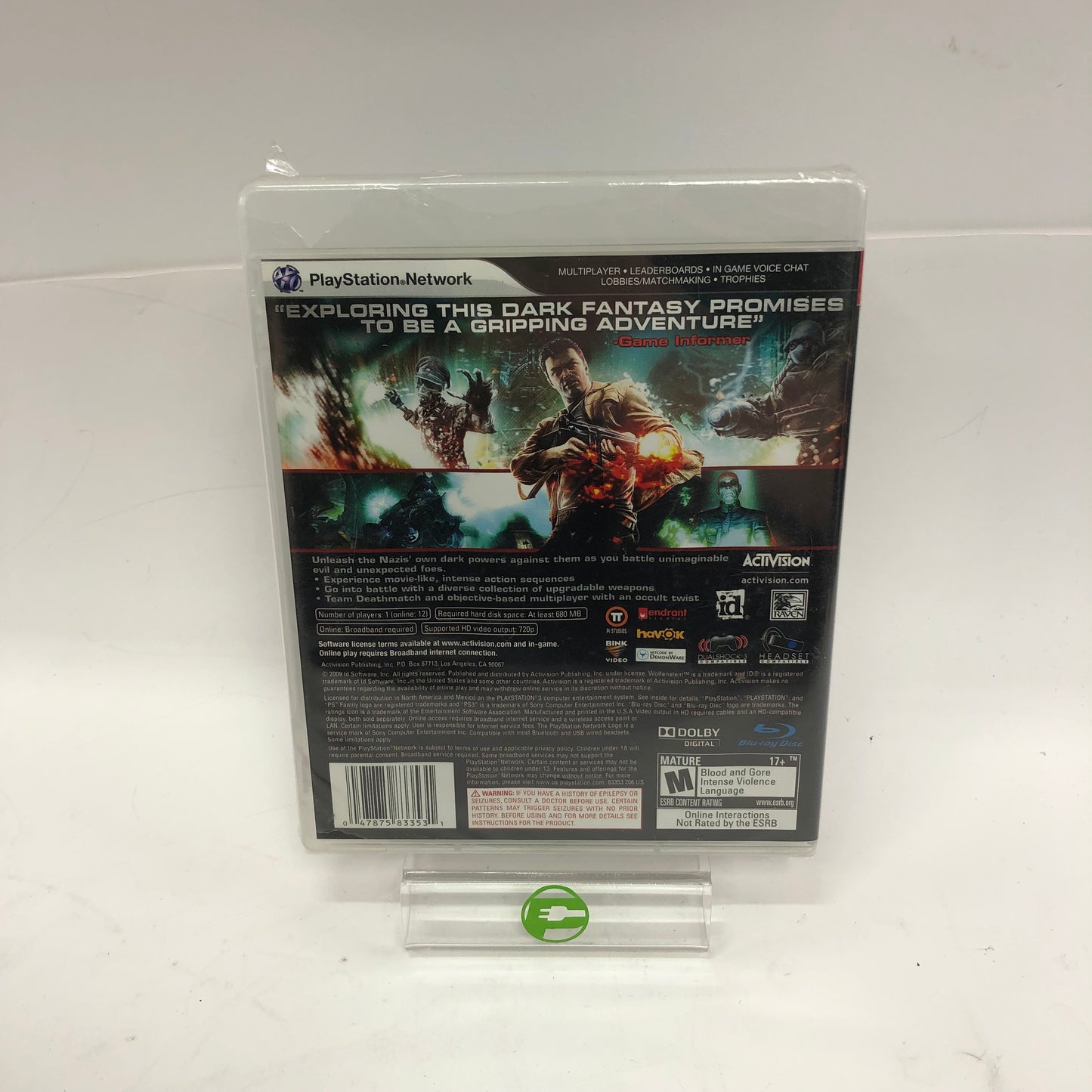 New Wolfenstein (Sony PlayStation 3 PS3, 2009) Factory Sealed