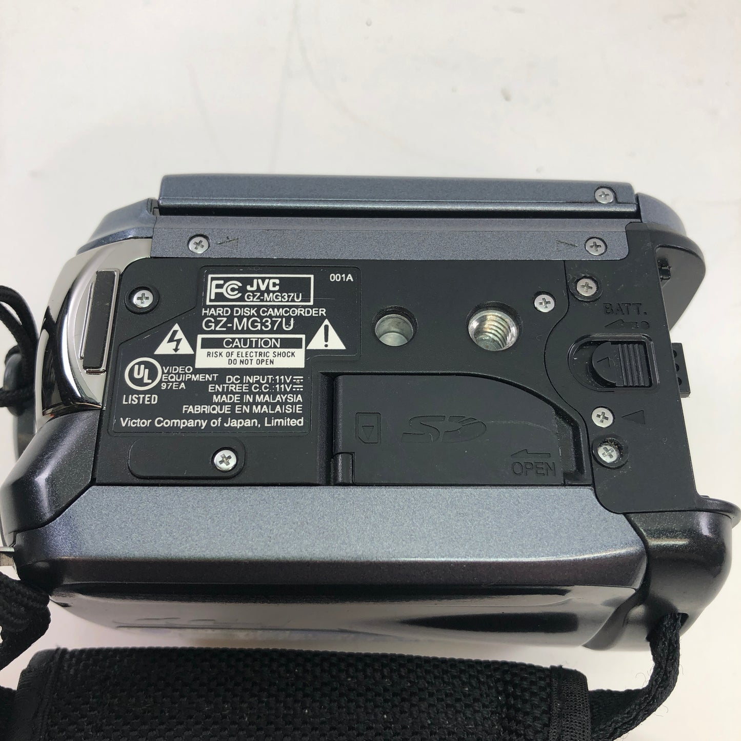 Broken JVC EVERIO GZ-MG37U Hard Disk Camcorder No Battery Parts Only