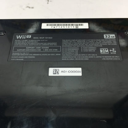 Nintendo Wii U Video Game Console Black CIB Tested and Working w Both Games