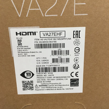 New ASUS 27" VA27E IPS LED IPS 100Hz Gaming Monitor