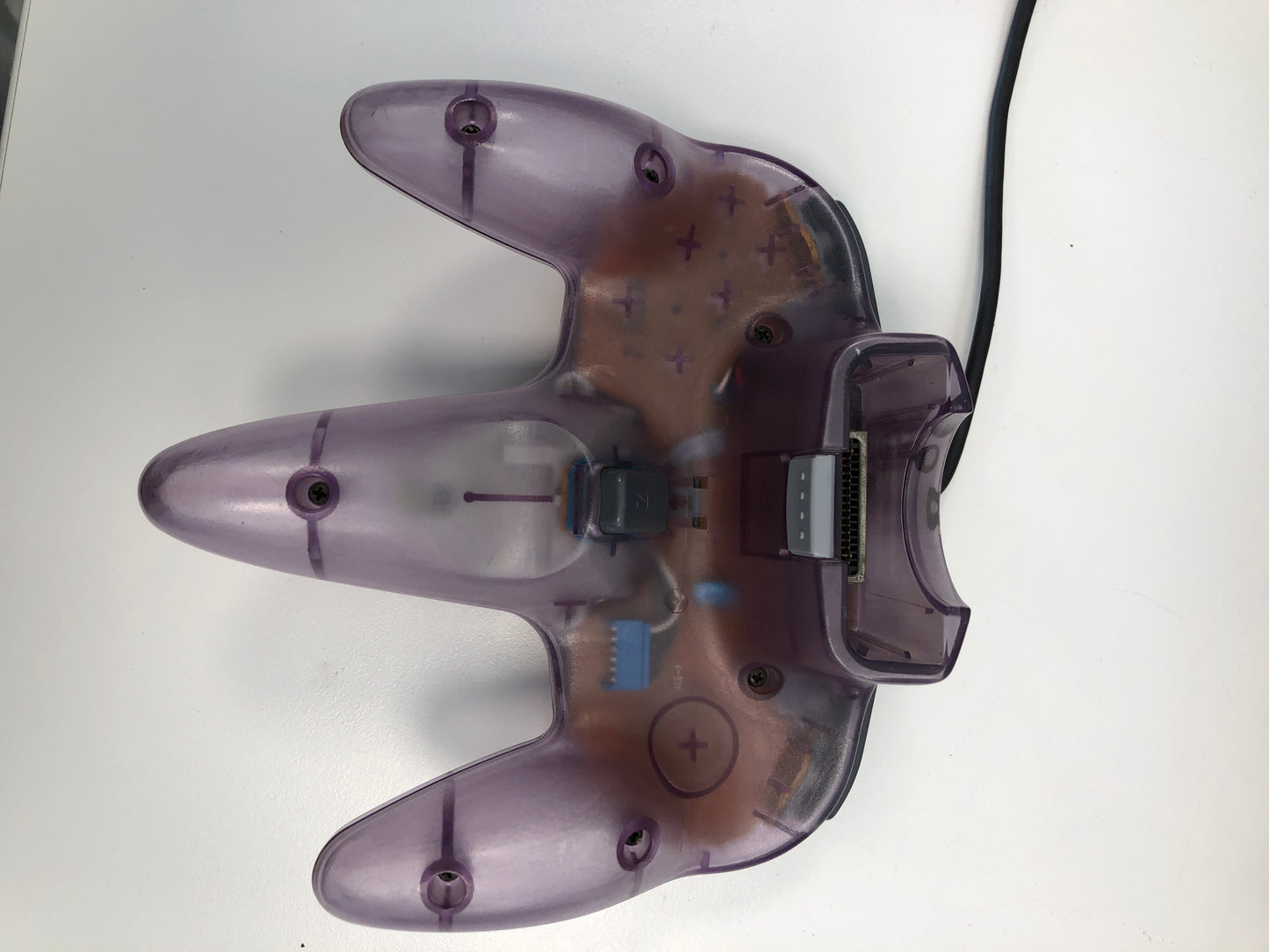 Nintendo 64 With 2 Atomic Purple Controllers Video Game Console NUS-001 Black