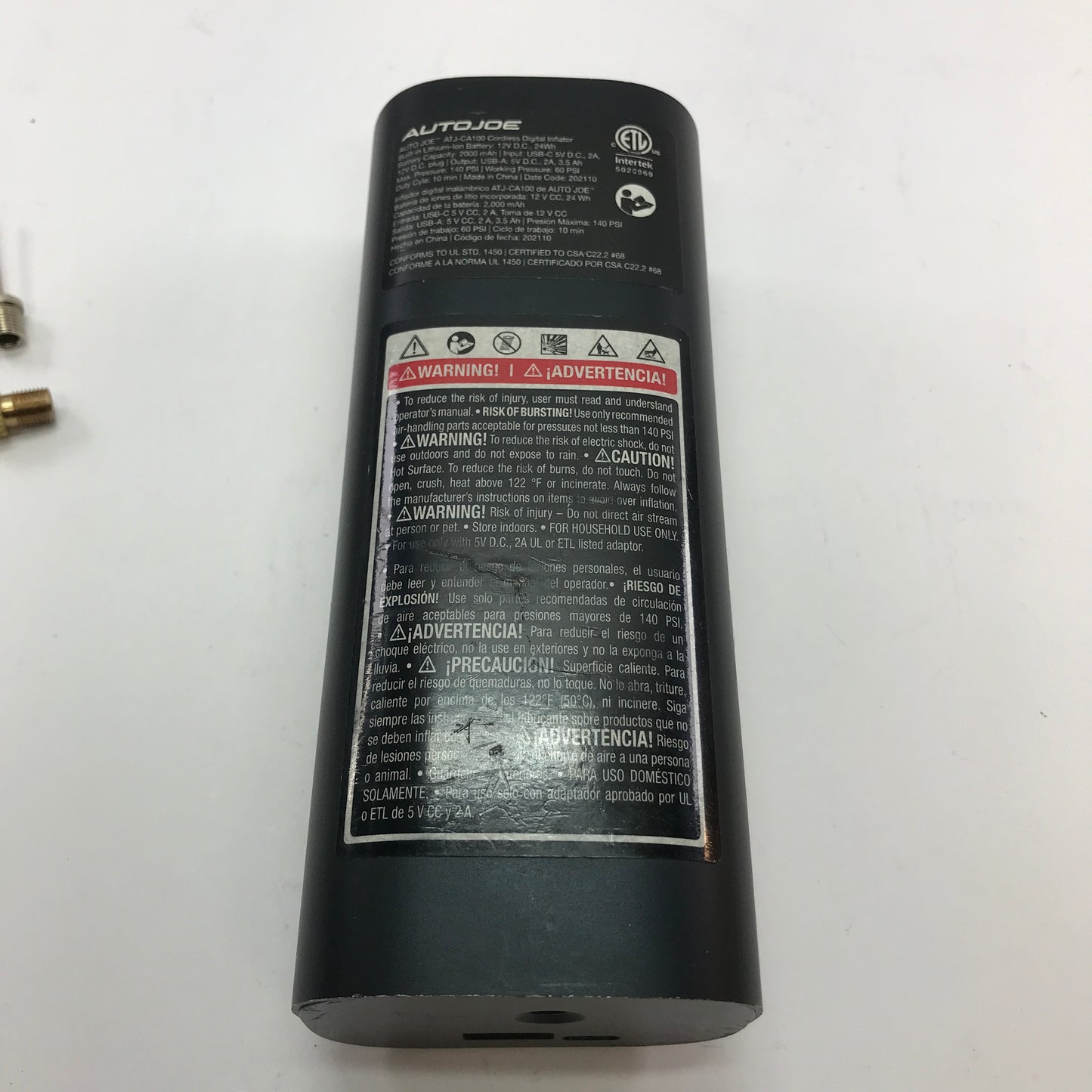 AutoJoe ATJ-CA100 Cordless Digital Inflator w Carrying Bag and Accessories