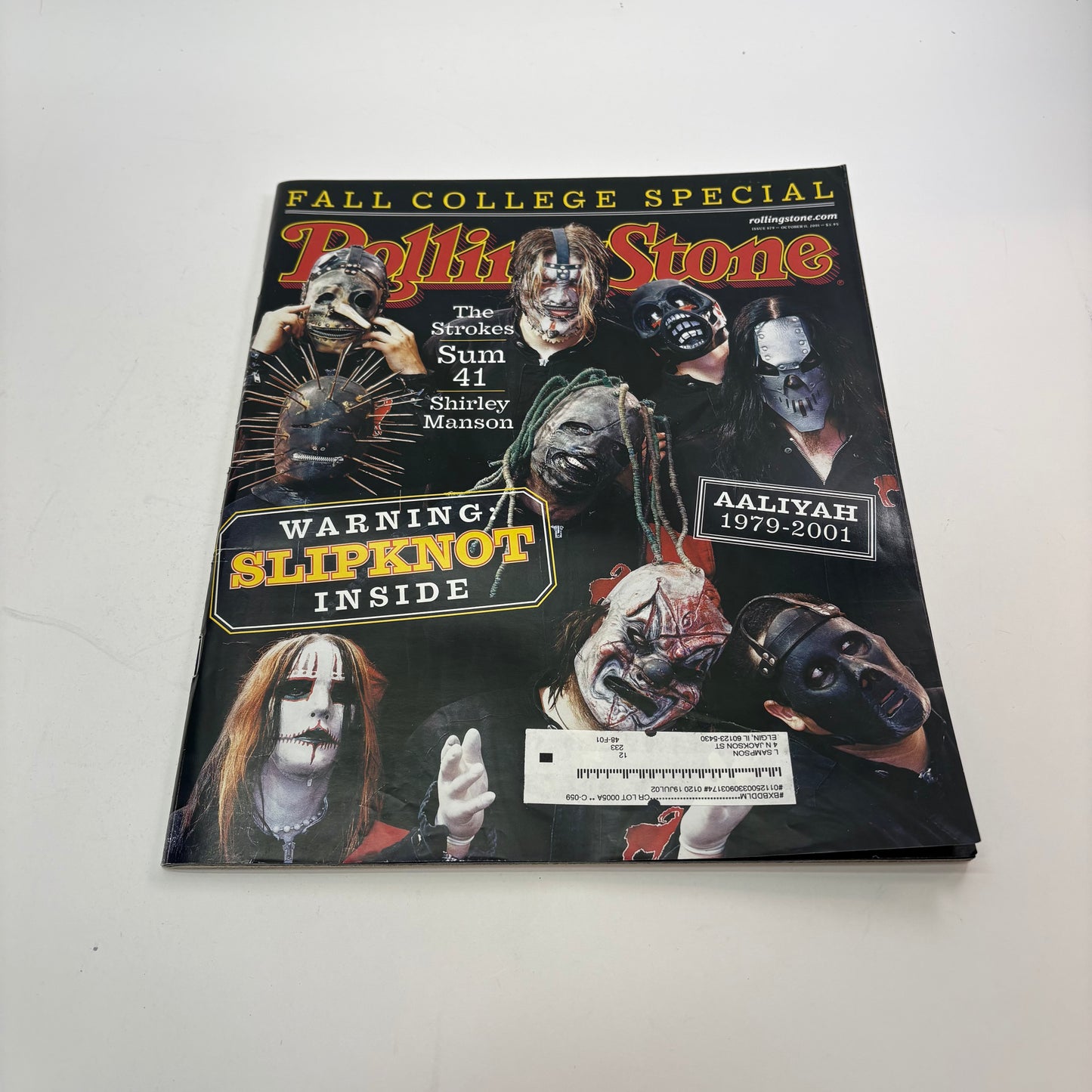 RollingStones Slipknot October 11, 2001 Magazine ISSUE 879