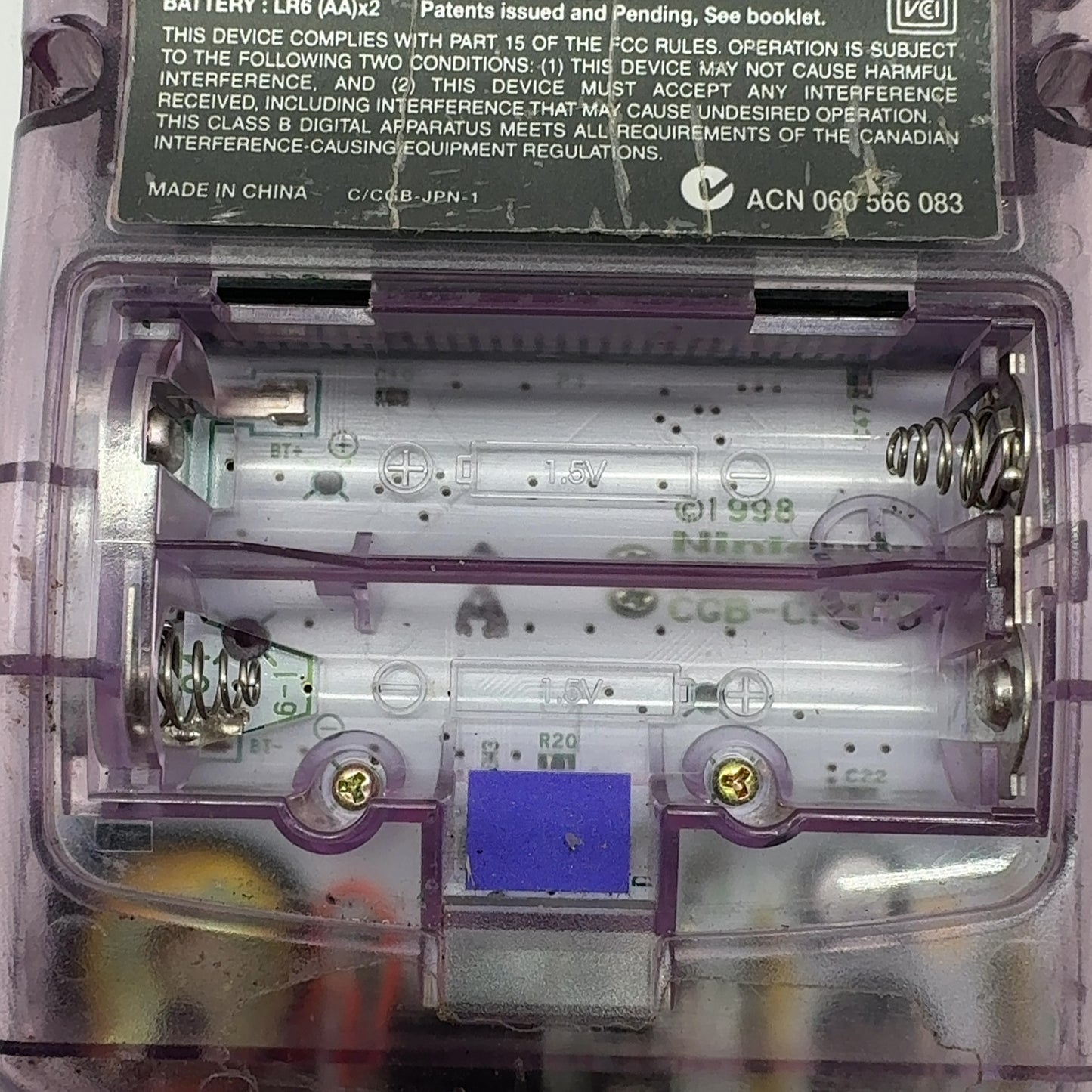 Nintendo Game Boy Color Handheld Only CGB-001 Atomic Purple