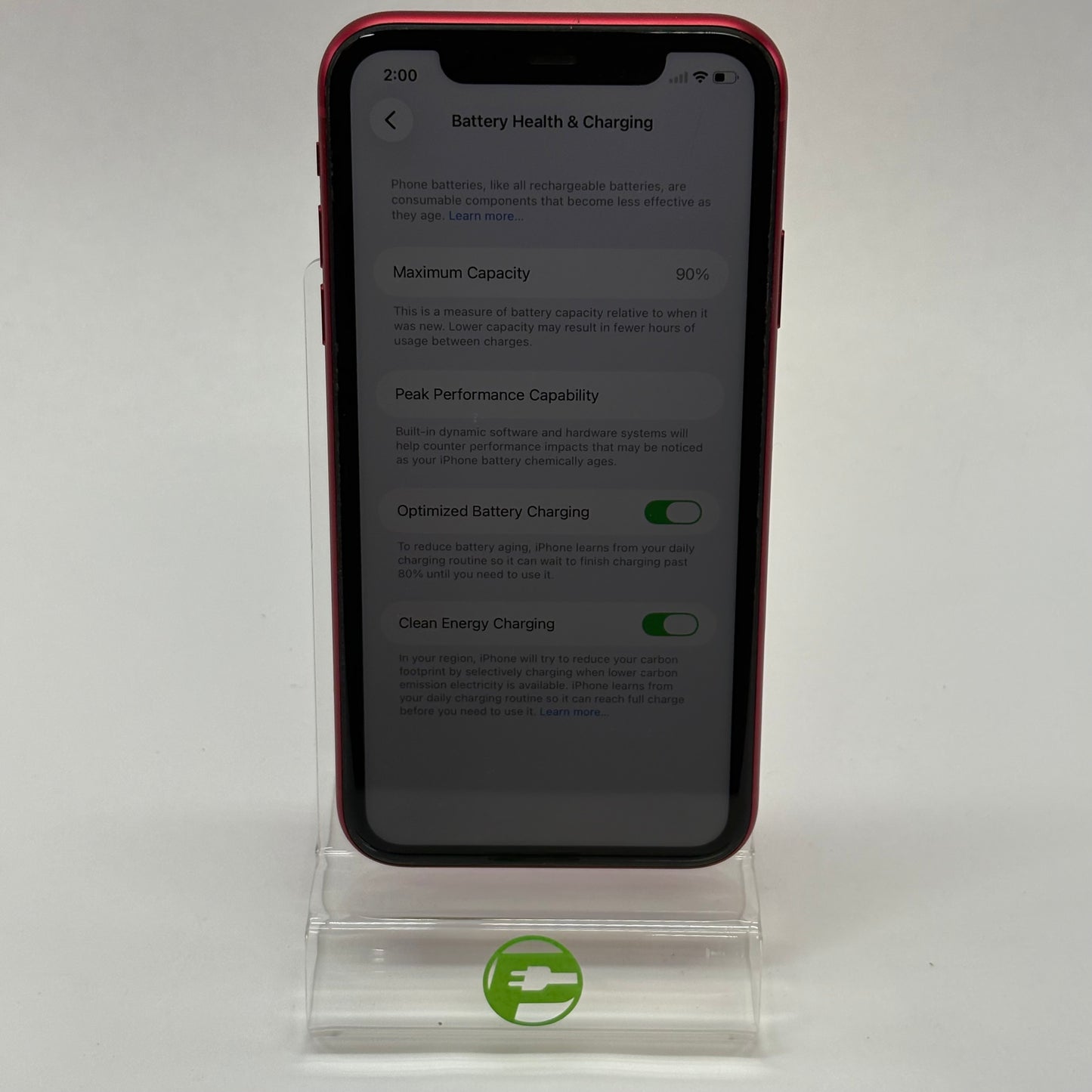 Unlocked Apple iPhone 11 64GB 26.2.1 Red MWL92LL/A