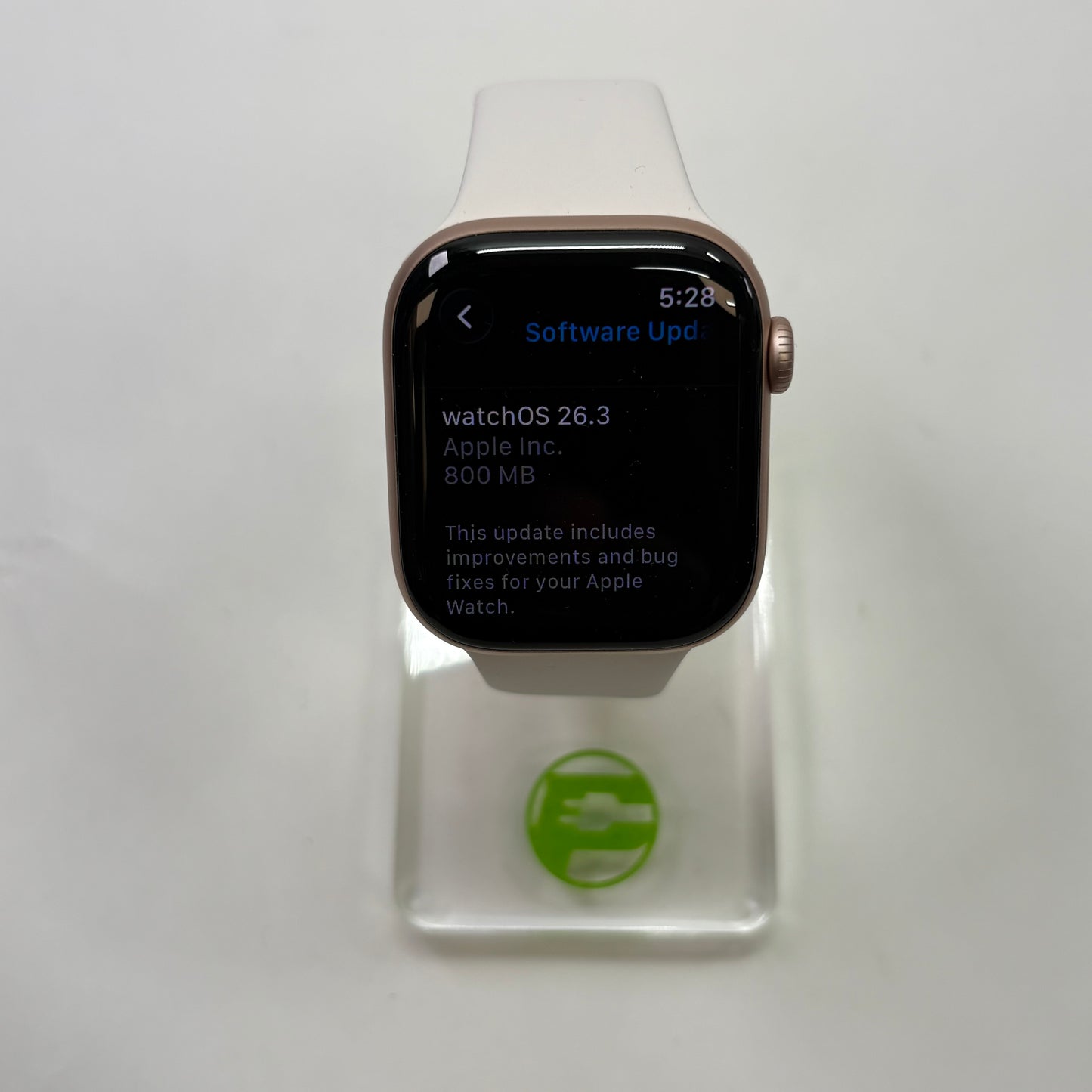 GPS Only Apple Watch Series 11 42MM Rose Gold Aluminum WhiteSport Band MEU04LW/A