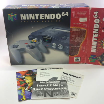 Nintendo 64 N64 Video Game Console NUS-001 Black w/ Transfer Pak and 3 Games