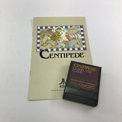 Centipede (Atari 400, 1980) Cartridge and Manual Only