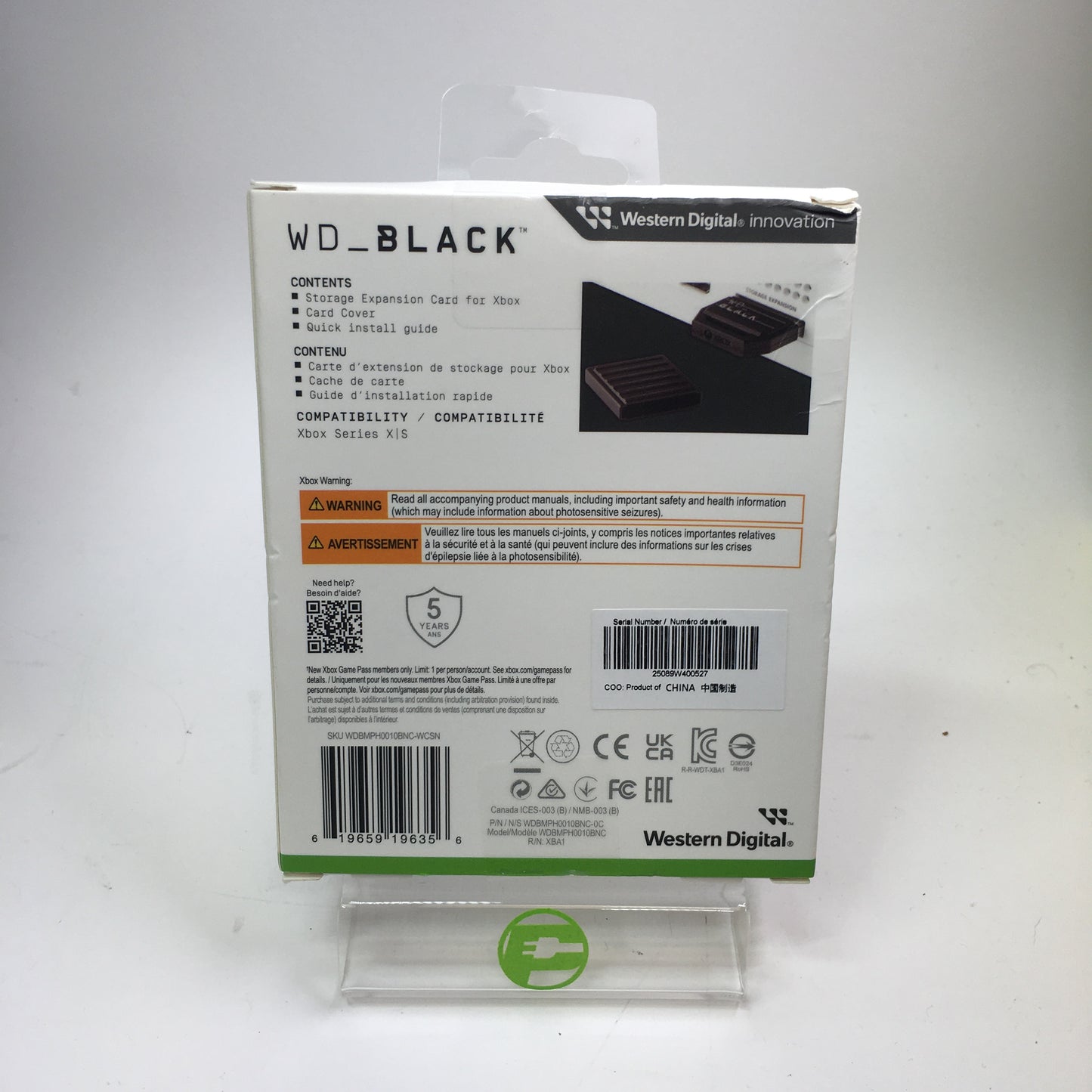 New Western digital WD-Black C50 Storage Expansion Card for Xbox Factory Sealed