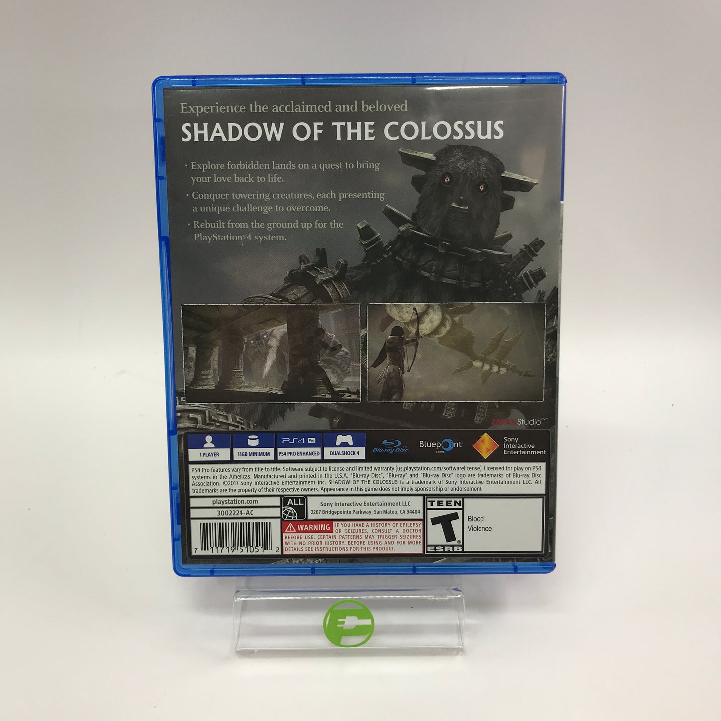 Shadow of the Colossus (Sony PlayStation 4 PS4, 2018) No Scratches, Minty Disc