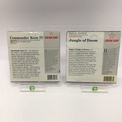 Lot of 2 Micro Star Floppy Disk Games Sealed: Commander Keen IV, Jungle of Doom