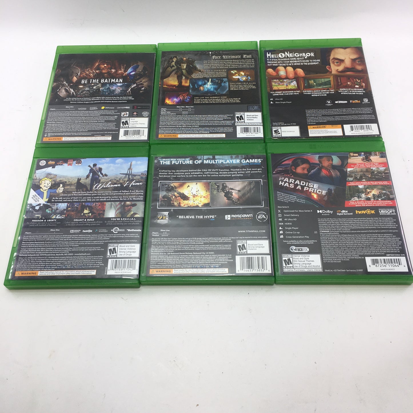 Lot of 19 Microsoft Xbox One Games [Call of Duty, Fallout 4, Far Cry 6 and More]