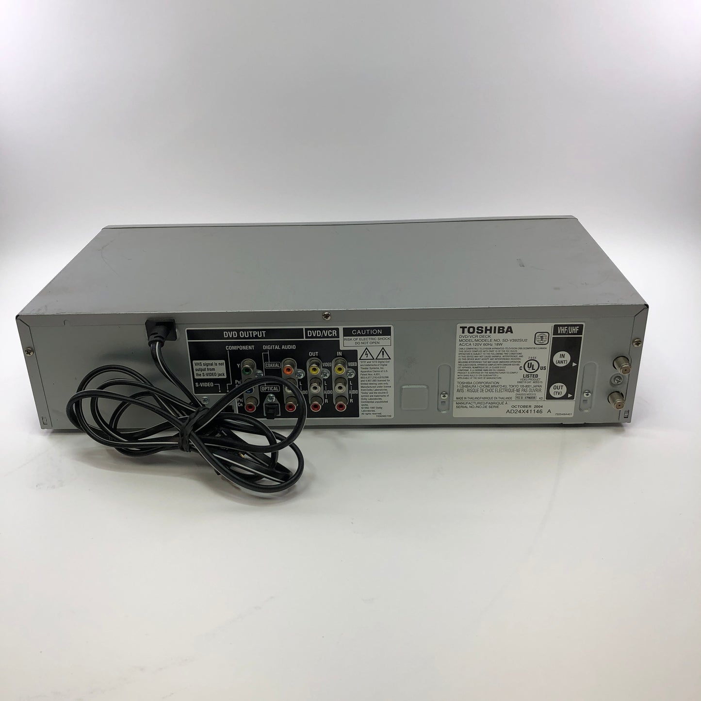Toshiba SD-V392SU2 DVD/VCR Deck No Remote