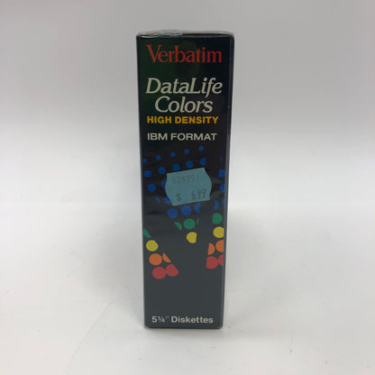 New Verbatim MD2-HD DataLife Colors 5.24" Floppy Disks 87324 Factory Sealed