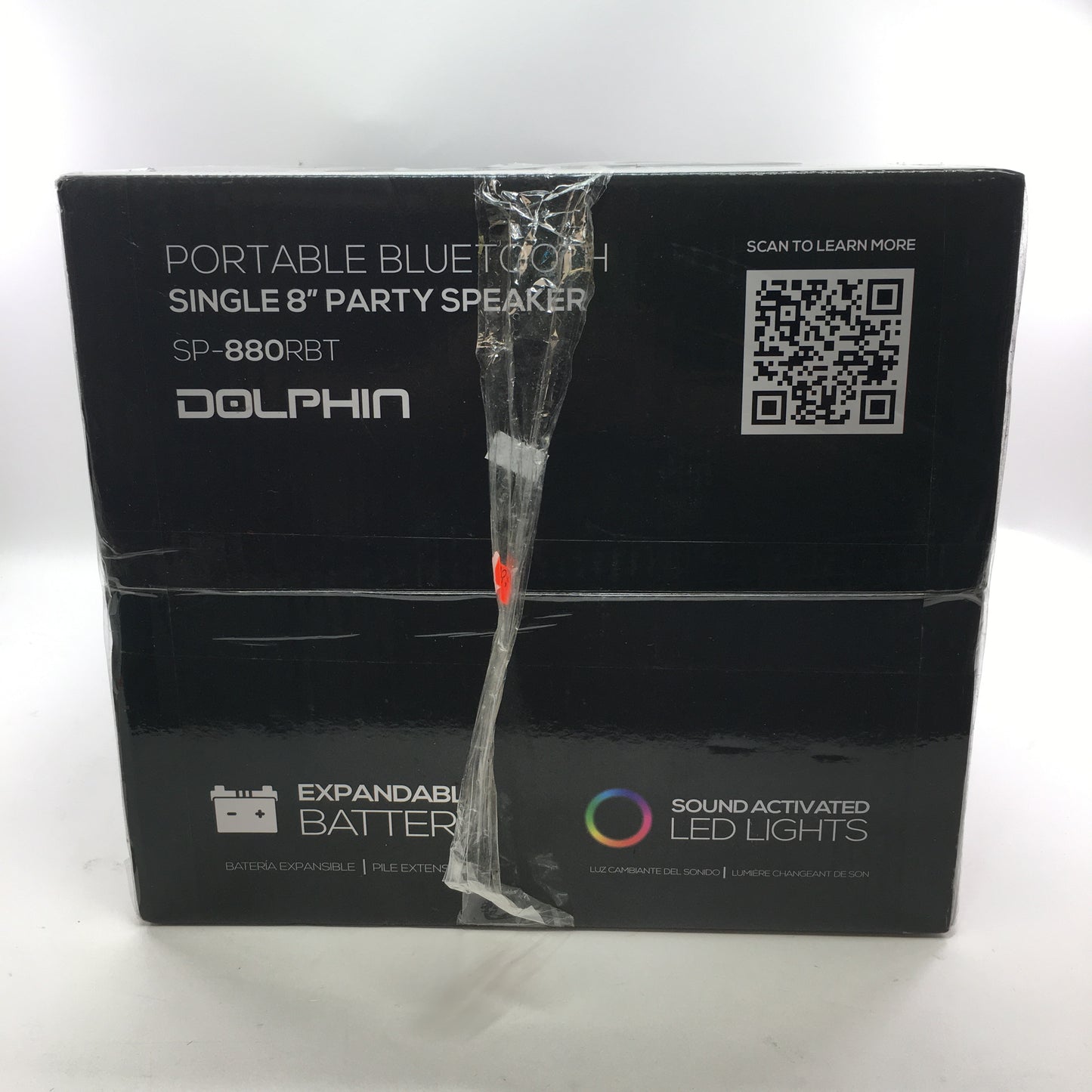 New Dolphin Bocina 8" Rechargeable Party Speaker Black SP-880RBT
