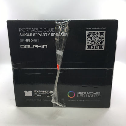 New Dolphin Bocina 8" Rechargeable Party Speaker Black SP-880RBT