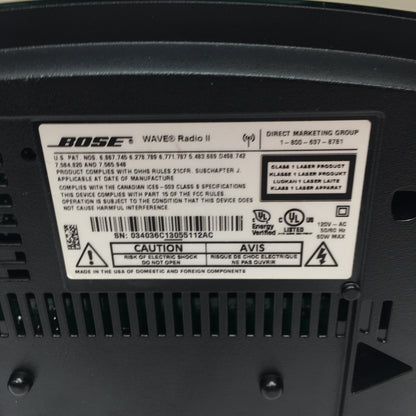 Bose Wave II AM/FM Radio Alarm System  No Remote