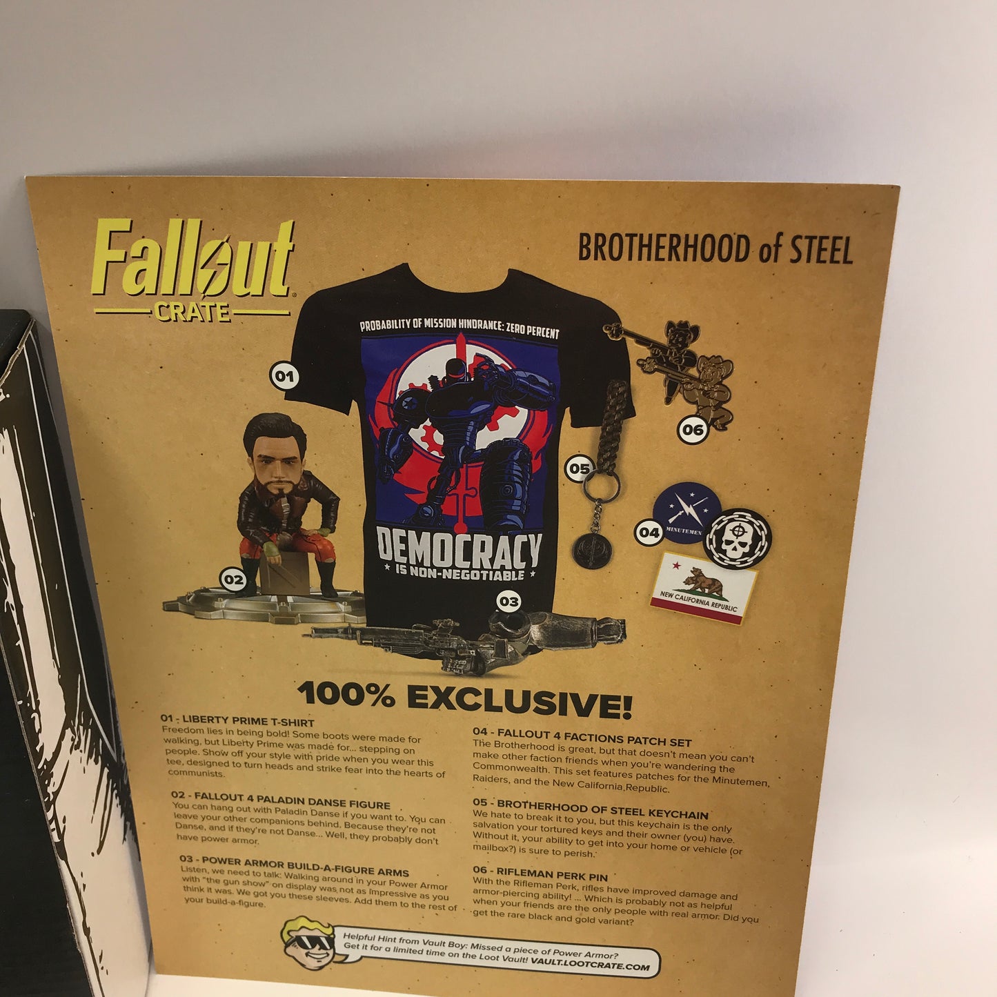 Fallout Lootcrate #4 Brotherhood of Steel Complete in Original Box