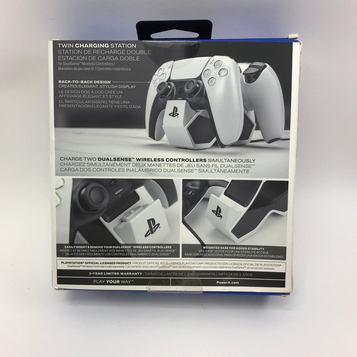 New PowerA Twin Charging Station Black/White For Playstation 5 PS5