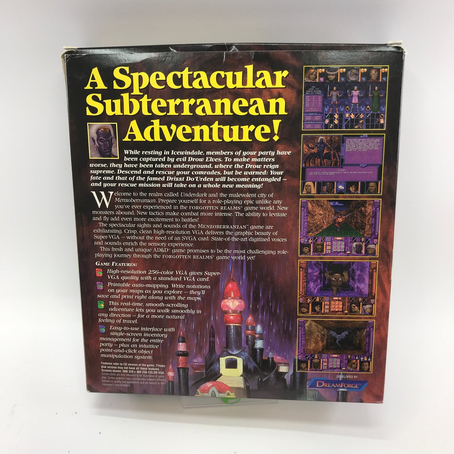 Menzoberranzan (PC, 1993) Complete in Original Box w/ Inserts, CIB